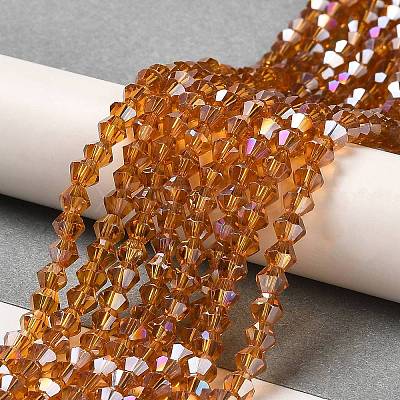 Transparent Electroplate Glass Beads Strands LS-EGLA-A039-T4mm-B28-1