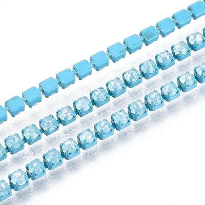 Iron Rhinestone Cup Chains CH-T006-05B-03-1