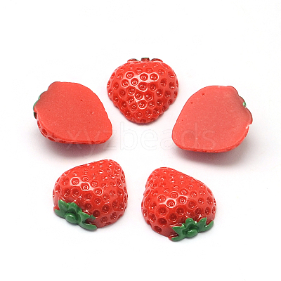 Strawberry Resin Decoden Cabochons X-CRES-R183-09-1