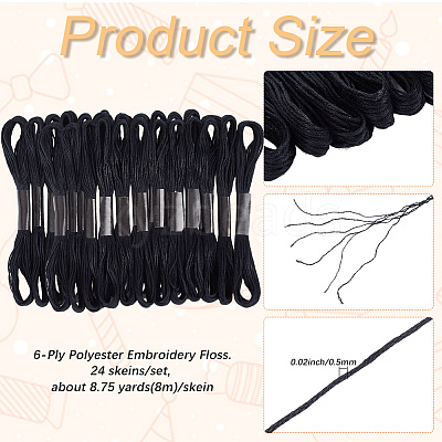 Polyester Embroidery Threads for Cross Stitch SENE-CY0001-07B-02-1
