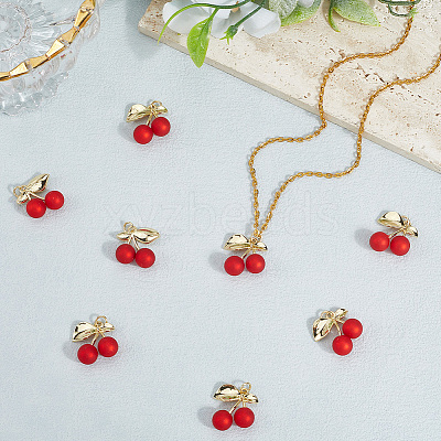 8Pcs Spray Painted Brass Pendants KK-BBC0020-57-1