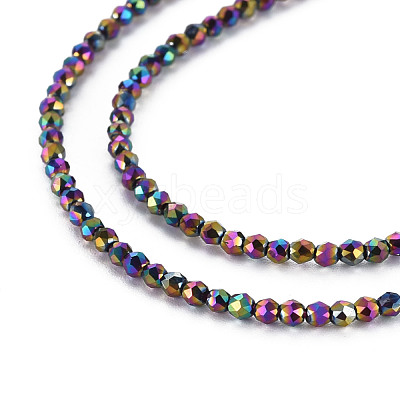 Electroplated Glass Beads Strands EGLA-S174-23D-03-1