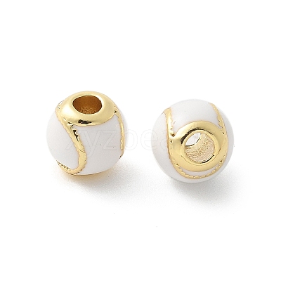 Brass Enamel Beads KK-P294-37G-03-1