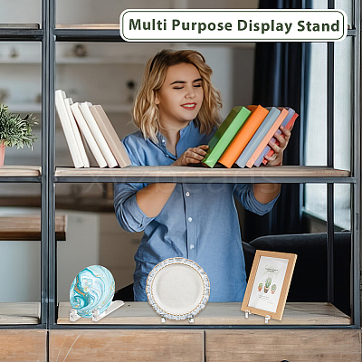 12Pcs 3 Styles Desktop Transparent Acrylic Display Holder for Photo Frame ODIS-GA0001-57-1