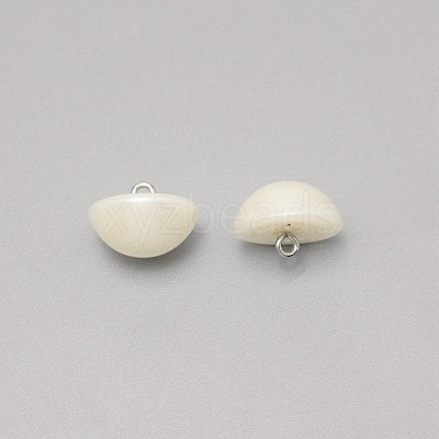 1-Hole Plastic Buttons BUTT-WH0022-06H-1
