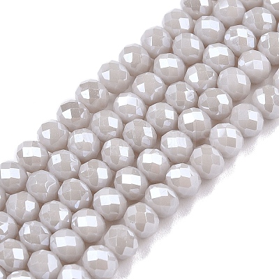 Electroplate Glass Beads Strands EGLA-A044-P4mm-A19-1