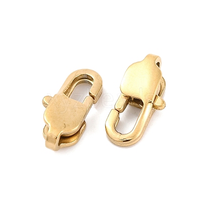 Ion Plating(IP) 304 Stainless Steel Lobster Claw Clasps Hand Polished STAS-F094-05B-G-1