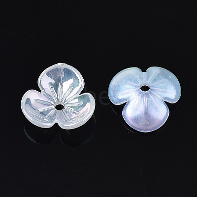 3-Petal Electroplate Acrylic Bead Caps LS-PACR-T014-03-1