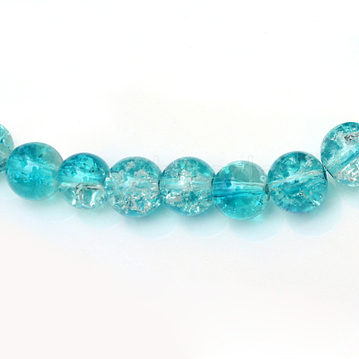 Baking Paint Crackle Glass Beads Strands X-CCG-S001-10mm-06-1