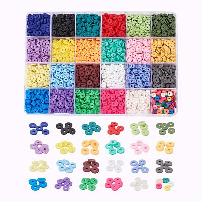 4224Pcs 24 Colors Handmade Polymer Clay Beads CLAY-YW0001-16-1