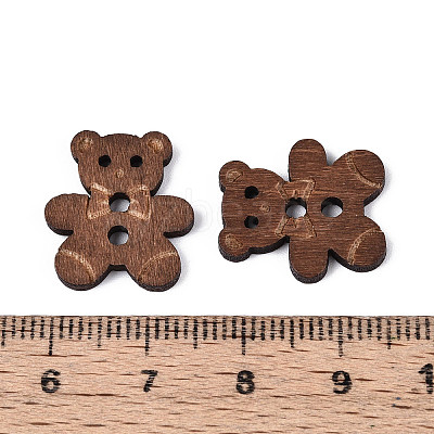 Bear Wood Buttons BUTT-T013-12A-1