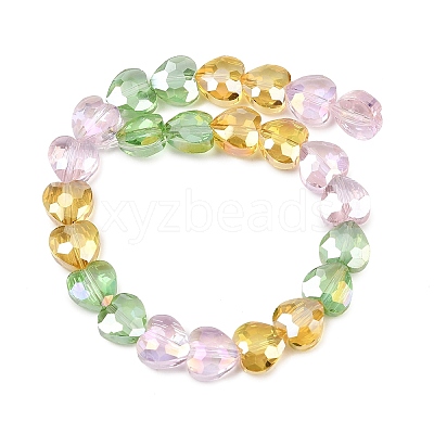 Electroplate Transparent Glass Beads Strands GL-CBADAFE-01D-1