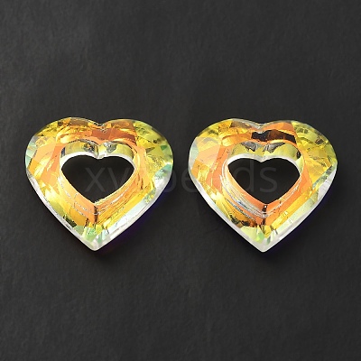 Electroplated Glass Pendants EGLA-O008-01E-1