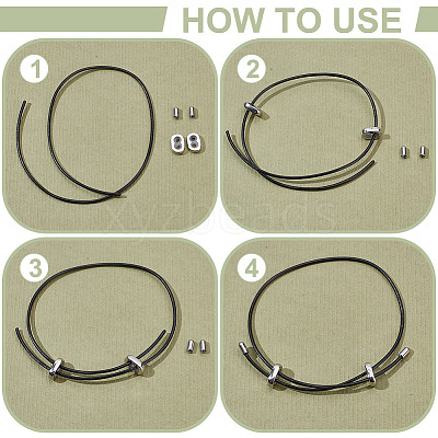 4 Sets 2 Colors Stainless Steel Silicone Bayonet Clasps STAS-AR0002-63-1