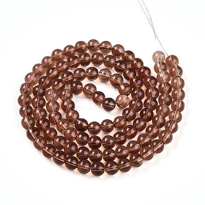 Baking Paint Transparent Glass Beads Strands DGLA-N006-8mm-11-1