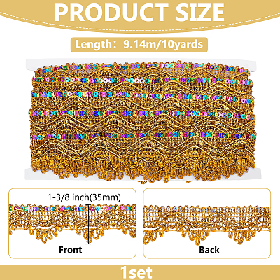Polyester Fiber Lace Trim OCOR-WH0101-226C-1