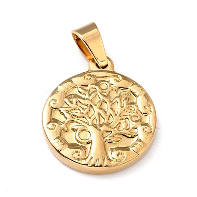 304 Stainless Steel Pendants STAS-J036-010G-1