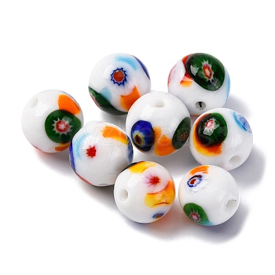 Handmade Millefiori Lampwork Beads LAMP-R003-02B-06-1