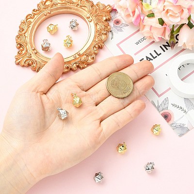 10Pcs 2 Colors Brass Charms KK-CJ0004-50-1