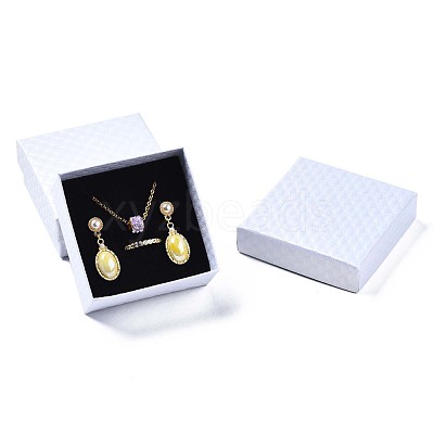 Square Cardboard Jewelry Boxes CBOX-N012-34B-1
