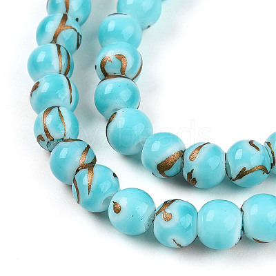 Baking Paint Glass Beads X1-DGLA-N010-6mm-03-1