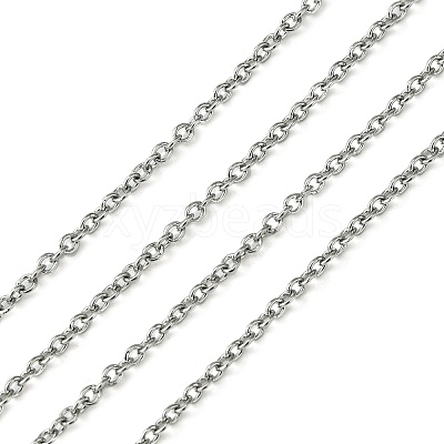 Tarnish Resistant 304 Stainless Steel Cable Chains CHS-O005-19B-1