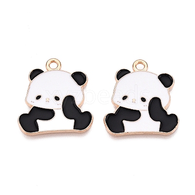 Panda Theme Alloy Enamel Pendants ENAM-T020-34F-1