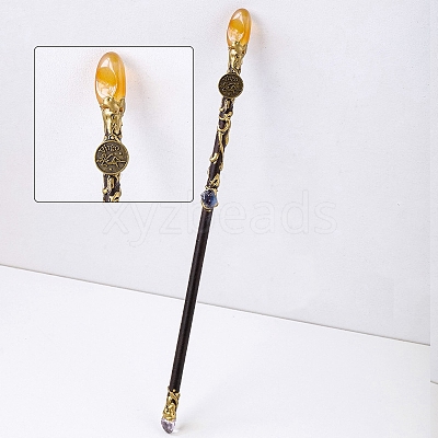 Natural Red Agate Twelve Constellation Magic Wand PW-WG48147-08-1