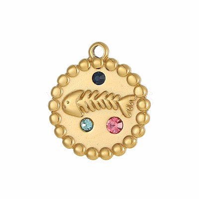 304 Stainless Steel Pendants STAS-OY003-52G-1