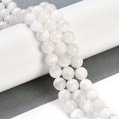 Natural Selenite Beads Strands G-G167-A02-01-1