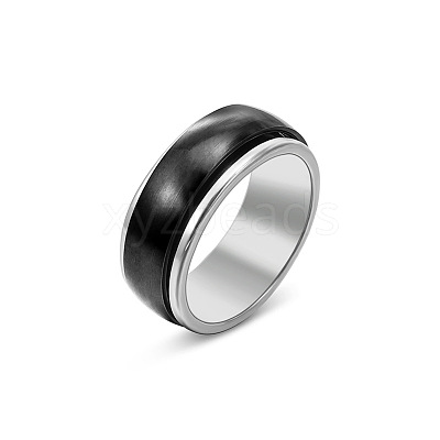 Rotatable 304 Stainless Steel Finger Rings FS-WGF1F3F-02-1