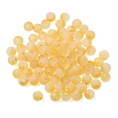 Frosted Transparent Glass Beads GLAA-A045-04K-1