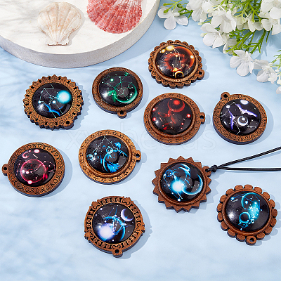 Glass Pendants WOOD-NB0001-63A-1