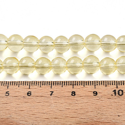 Baking Paint Transparent Glass Beads Strands DGLA-N006-8mm-03-1