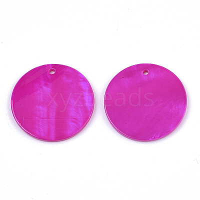 Natural Freshwater Shell Pendants SHEL-R022-01D-1
