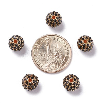 Alloy Rhinestone Beads RB-A034-10mm-A02G-1