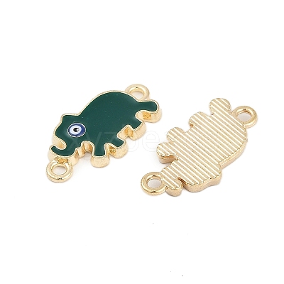 Alloy Enamel Elephant Connector Charms FIND-K020-22G-1