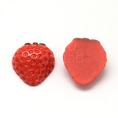 Strawberry Resin Decoden Cabochons X-CRES-R183-09-1
