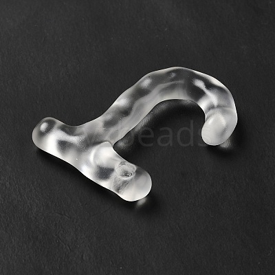 Transparent Resin Alphabet Pendants RESI-C028-02J-1