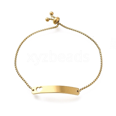 304 Stainless Steel Box Chain Slider Bracelets BJEW-M233-05G-1