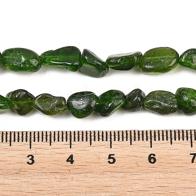 Natural Green Diopside Beads Strands G-G464-A01-01-1