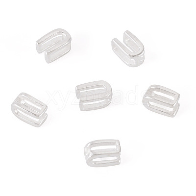 6Pcs 925 Sterling Silver Hollow Initial Beads STER-TA0001-53U-1