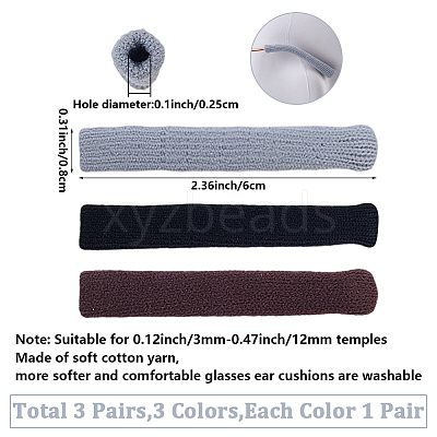 Polyester Eyeglasses Ear Grip AJEW-CN0006-70A-1