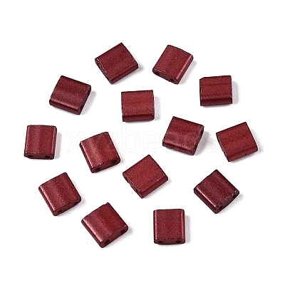 2-Hole Baking Paint Glass Seed Beads SEED-S023-17C-19-1