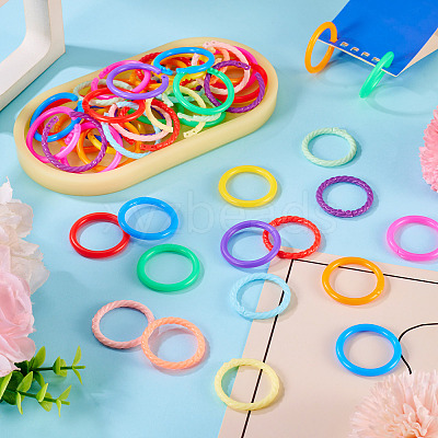 140Pcs 14 Styles Plastic Twisted Loose Leaf Book Binder Hinged Rings FIND-TA0008-26-1