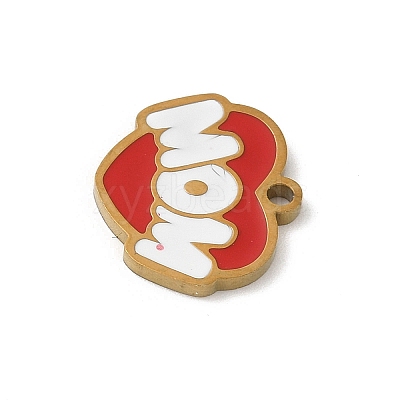 Mother's Day 304 Stainless Steel Enamel Charms STAS-P388-19I-G-1