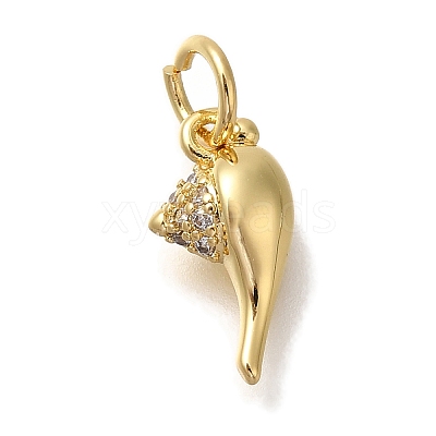 Rack Plating Brass Micro Pave Cubic Zirconia Charms KK-I720-64G-1