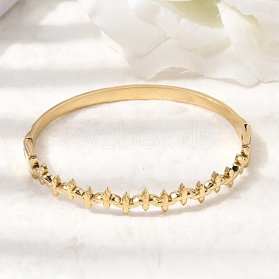 304 Stainless Steel Hinged Bangles for Women BJEW-B168-08G-1