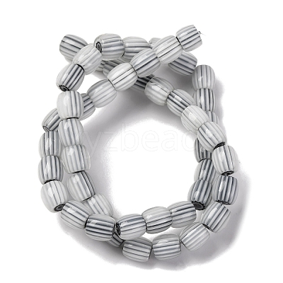 Handmade Lampwork Chevron Beads Strands LAMP-K041-01B-11-1