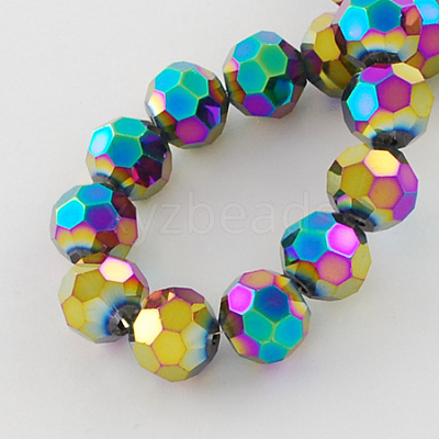 Electroplate Glass Bead Strands EGLA-R042-8mm-04-1